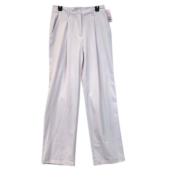 NWT WILD FABLE Dress Pants Womens Size 8 Light Violet Pleated High-Rise Wide Leg - Picture 16 of 16
